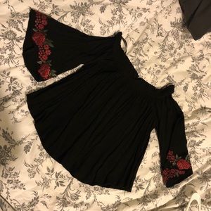 Off the shoulder rose top